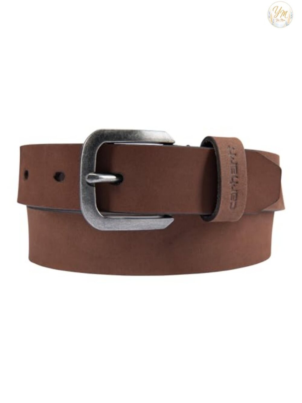 Women's Full-Grain Buffalo Saddle Leather Casual Belt with Harness Buckle
